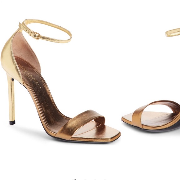 Saint Laurent Amber Heel Ombre Metallic Gold/Bronze - Picture 1 of 14